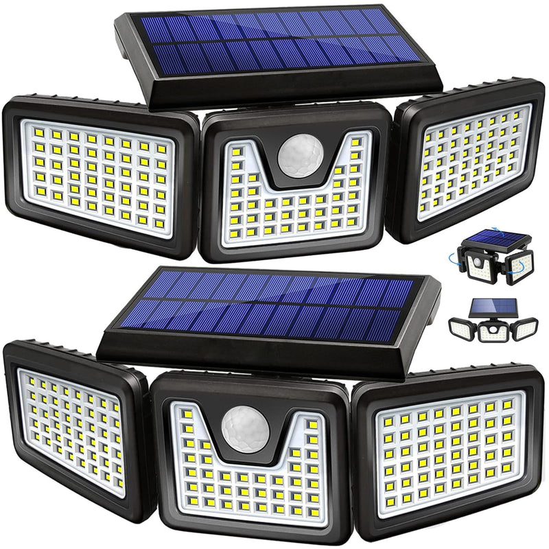 EcoSecure Luces Led Ultra Brillantes - Panel solar de REGALO